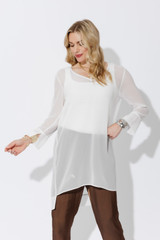 White Chiffon V-Neck Tunic White Chiffon V-Neck Tunic