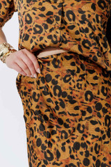 Animal Silky Bias Skirt