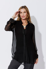 Black Chiffon Charlie Shirt