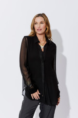 Black Chiffon Charlie Shirt