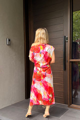 Red Floral Harlow Dress