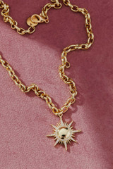 Gold Diamonte Sun Necklace
