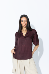 Chocolate Milan Fluted Blogger Shirt