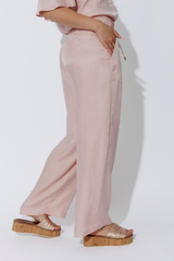 Pink Cupro/Linen Pant