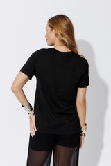 Black Embellished Corset T-Shirt