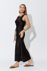 Plum Animal Bias Dress