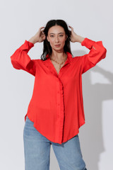 Red Silky Roma Shirt