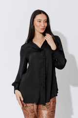 Black Silky Roma Shirt