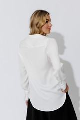 White Silky Asana Shirt