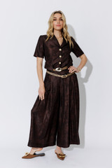 Deep Plum Wide Leg Culotte
