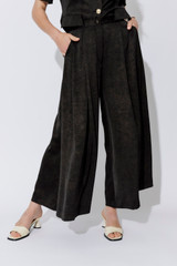 Black/Gold Wide Leg Culotte