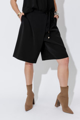 Black Euro Wrap Shorts