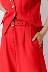 Red Pinstripe Cosmopolitan Pant