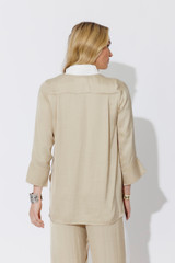 Sand Contrast Blogger Shirt