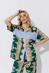 Green Contrast Shirt