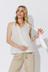 Ivory Tie Neck Cami