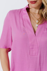 Cool Pink Milan Fluted Blogger Shirt