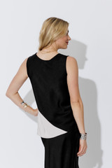 Black Contrast Bias Cami