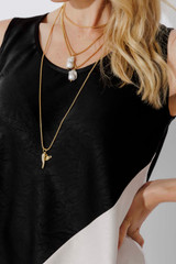 Black Contrast Bias Cami