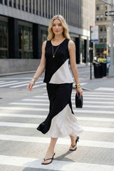 Black Contrast Bias Cami