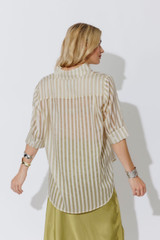 Ivory Stripe Oversized Blogger Shirt