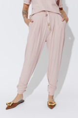 Pink Tencel Tie Pant