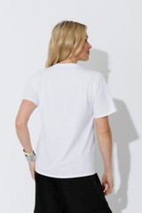 White Horn Embellished T-Shirt