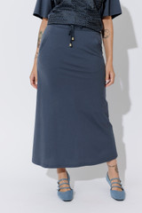 Navy Cotton Nautical Drawstring Skirt