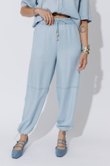 Light Denim Tencel Shell Pant