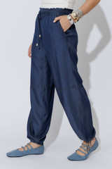 Dark Denim Tencel Shell Pant
