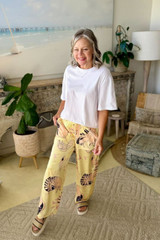 Yellow Shells Drawstring Pant