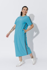 Aqua Washed Cotton Sport Dress