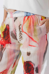 Print Lyocell Tie Pant