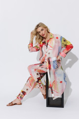 Print Lyocell Long Shirt