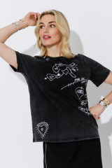 Charcoal Washed Cotton Freedom T-Shirt