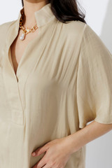 Sand Glow Fluted Blogger Shirt