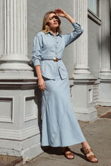 Light Denim Tencel Hourglass Shirt