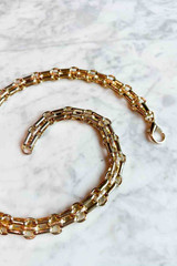 Gold Necklace with Turquoise Cross