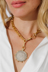Gold Coin Pendant Necklace