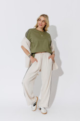 Ivory Euro Pintuck Sport Pant