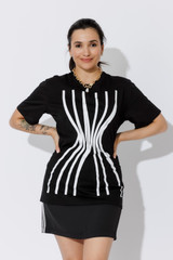Black Hourglass Lines T-Shirt
