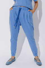 Cornflower Washed Cotton Slouch Pant