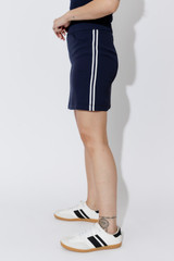 Navy Euro Sport Mini Skirt