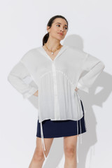 White Glow Hooded Shirt