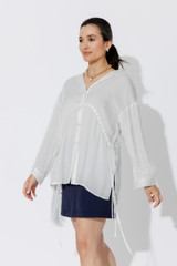 White Glow Hooded Shirt