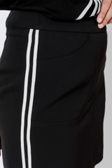 Black Euro Sport Mini Skirt