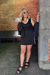 Black Euro Sport Mini Skirt