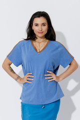 Cornflower Washed Cotton League T-Shirt