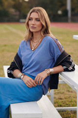 Cornflower Washed Cotton League T-Shirt