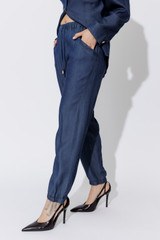 Dark Denim Tencel Jogger Pant